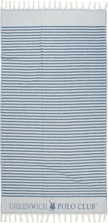 Beach towel 90×170 Greenwich Polo Club 2880 Ecru Blue