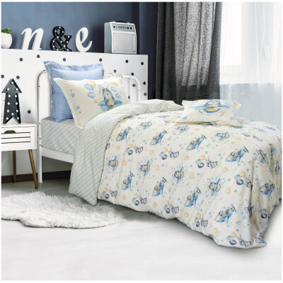Bed sheet set 170x260 Das Home Kid 4717 Blue Ocher