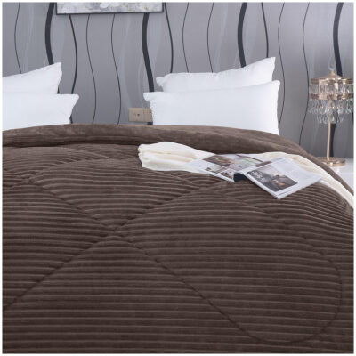 Flannel blanket isothermal Giorgio Lite Brown