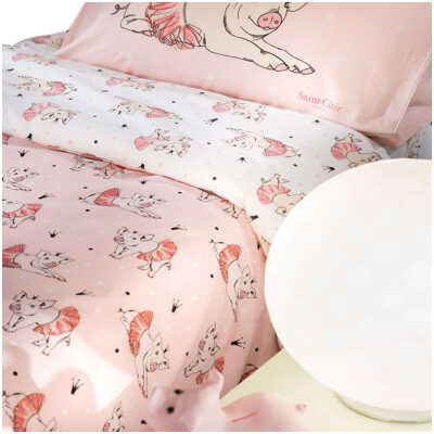Bed sheet set 160x250 Saint Clair Piggy Pink