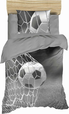 Bed sheet set 160x250 Flamingo Soccer Grey