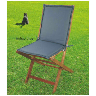Μαξιλάρι καρέκλας με πλάτη 90x40x4 Flamingo Lida Indigo Βlue