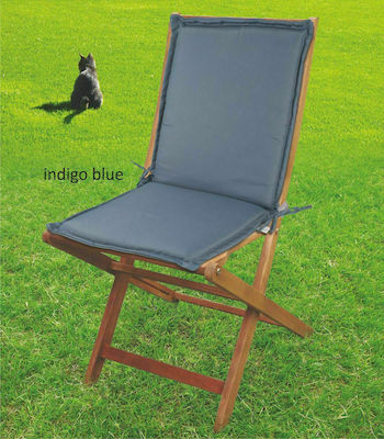 Chair cushion with high back 90x40x4 Flamingo Lida Indigo Blue
