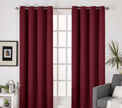 Curtain with trunks Black out Width 140cm x Height 260cm color Bordeaux