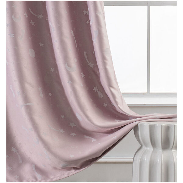 Phosphorescent curtain with 8 rings 140 × 260 Art – Pink