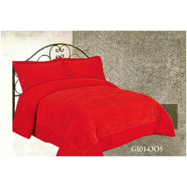 Κουβερτοπάπλωμα με μαξιλαροθήκες Giorgio κόκκινο χρώμα