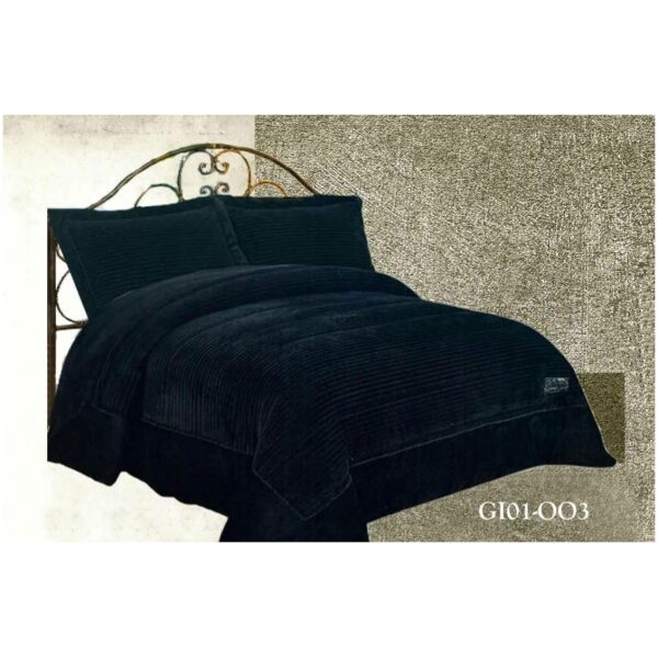 Κουβερτοπάπλωμα με μαξιλαροθήκες Giorgio μαύρο χρώμα