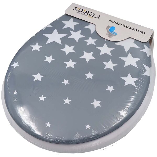 Soft toilet lid with design
