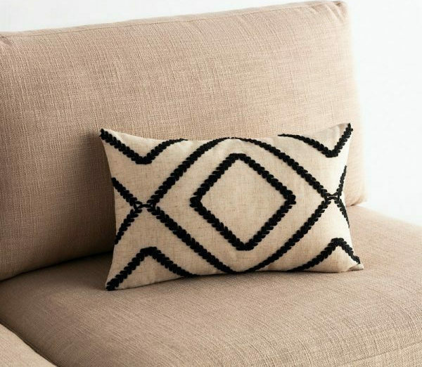 Decorative pillowcase 30×45 Gofis Home Fabio Linen Black