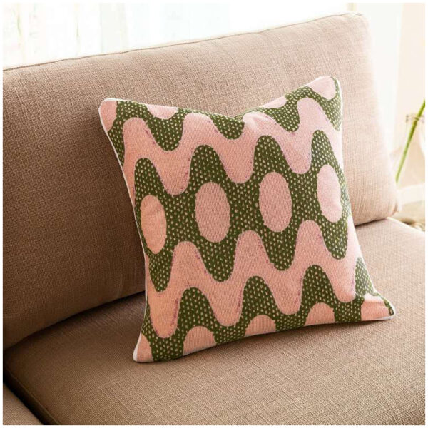 Decorative pillowcase 43×43 Gofis Home Dizzy 659  Salmon Green