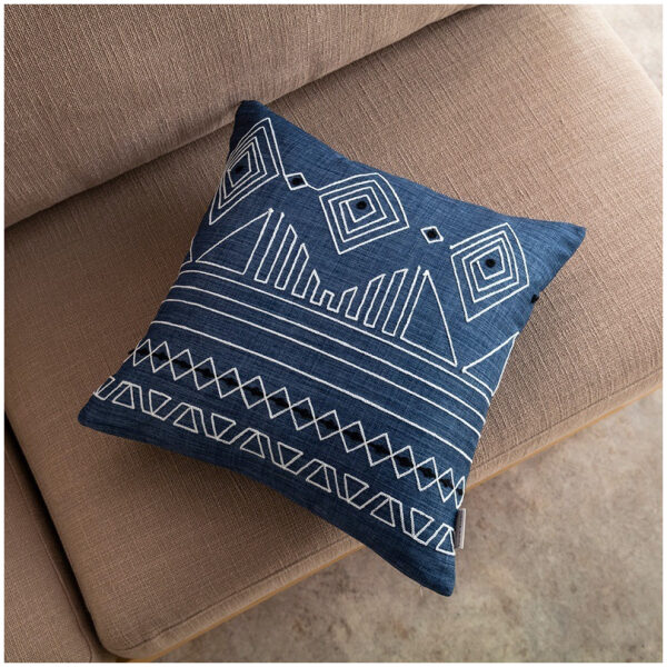Decorative pillowcase 43×43 Gofis Home Edna Blue Jean