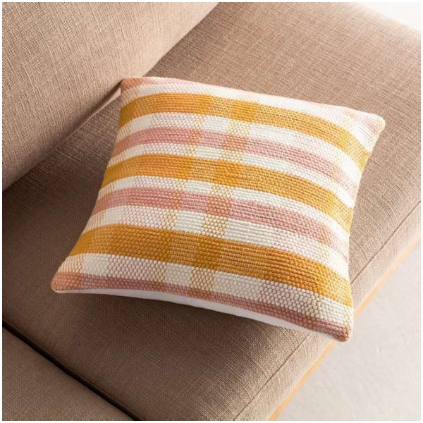 Decorative pillowcase 43×43 Gofis Home Tic Tac Toe Salmon
