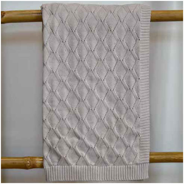 Baby knitted blanket 70x90 Homeline Nexttoo Diamonds 3093 Beige