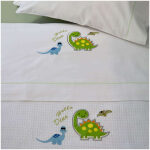 Baby pique blanket 110x130 Homeline 899 Dinosaur White