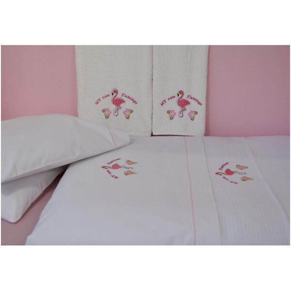 Baby pique blanket 110x130 Homeline 899 Flamingo White