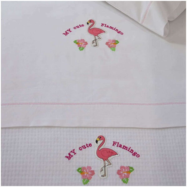 Baby pique blanket 110x130 Homeline 899 Flamingo White