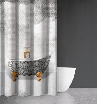 Bath curtain 180×200 Saint Clair Abstract Des 110 Grey