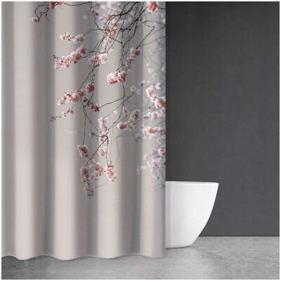 Bath curtain 180×200 Saint Clair Zen Body Des 813 Grey Floral