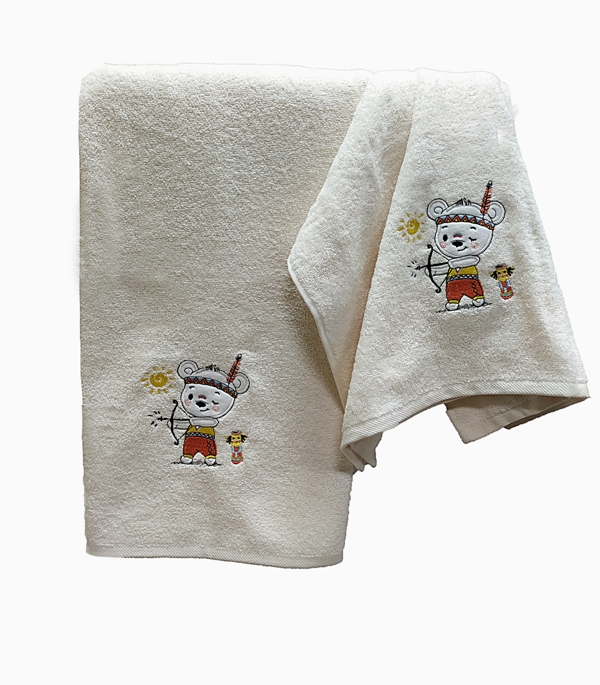 Set of towels 2pcs Malco Home Playtime Ecru