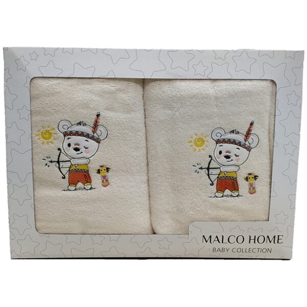 Set of towels 2pcs Malco Home Playtime Ecru
