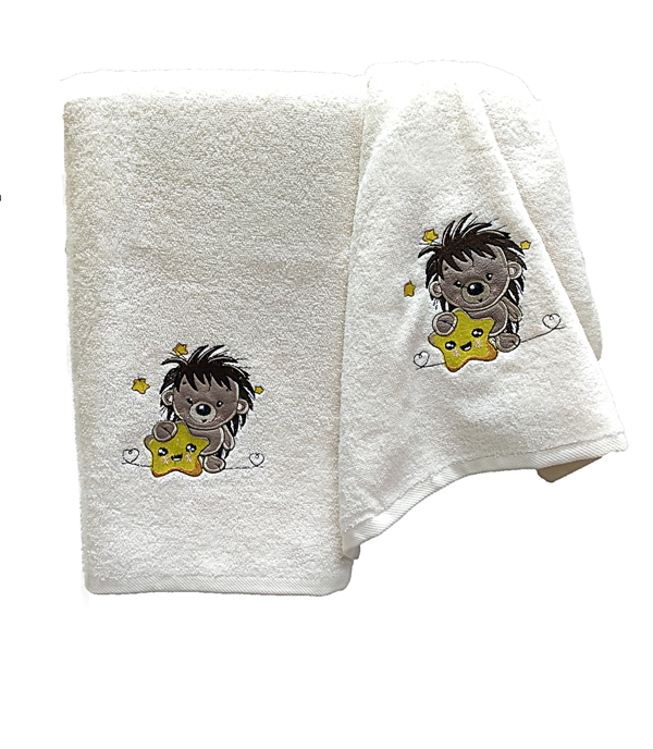 Set of towels 2pcs Malco Home Wishing Star Ecru