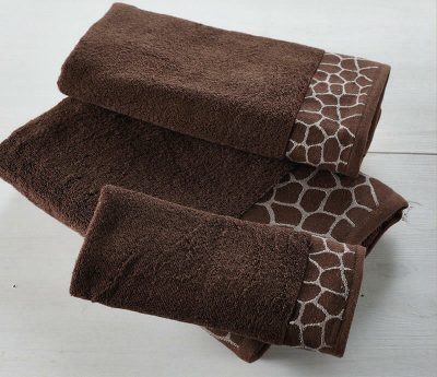 Set of towels 3pcs Whitegg Brown