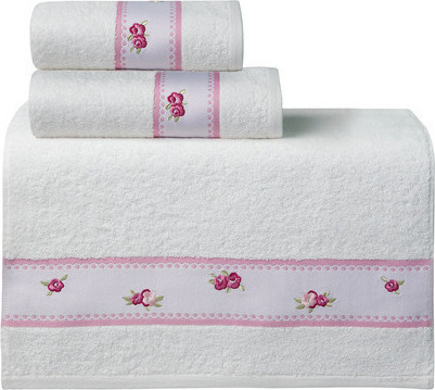 Towel set 3pcs Das Home 225 White Pink