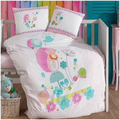 Set of baby sheets 100x150 Homeline Nexttoo Hello Baby 4018 Colorful