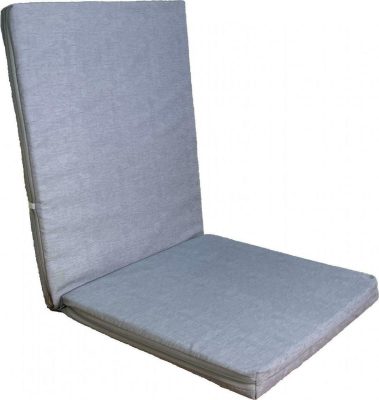 High back chair cushion 45x105x4 Linea Home Gray Light blue