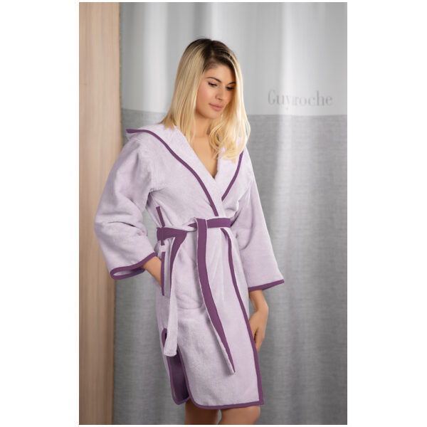 Hooded bathrobe Guy Laroche Comfy Lilac
