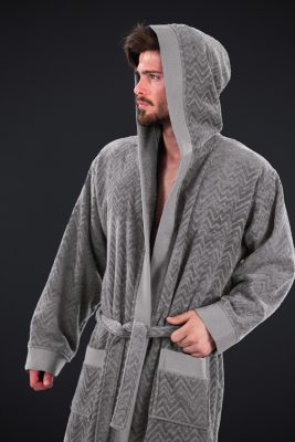 Hooded bathrobe Guy Laroche Palacio Silver
