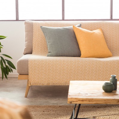 Two-seater sofa throw 180×250 Gofis Home Mustard