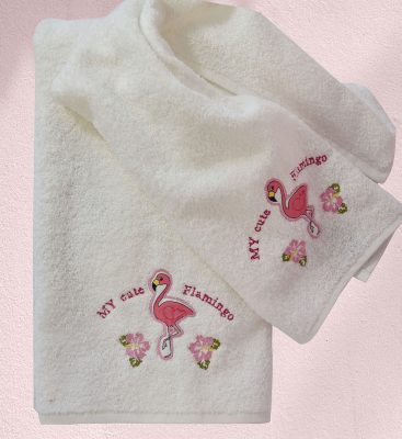 Set of towels 2pcs Homeline 899 Flamingo