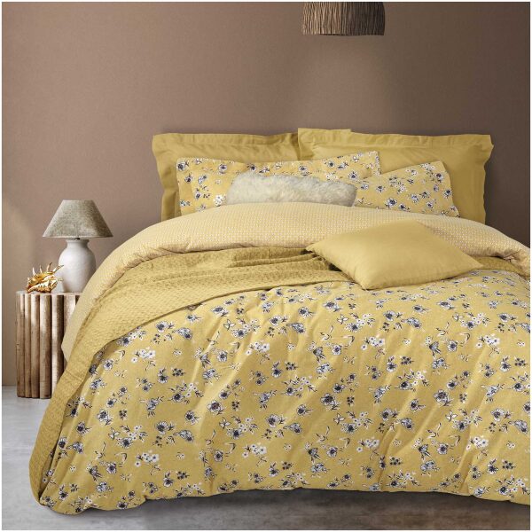 Set of double sheets with elastic Das Home Happy 9537 Ocher