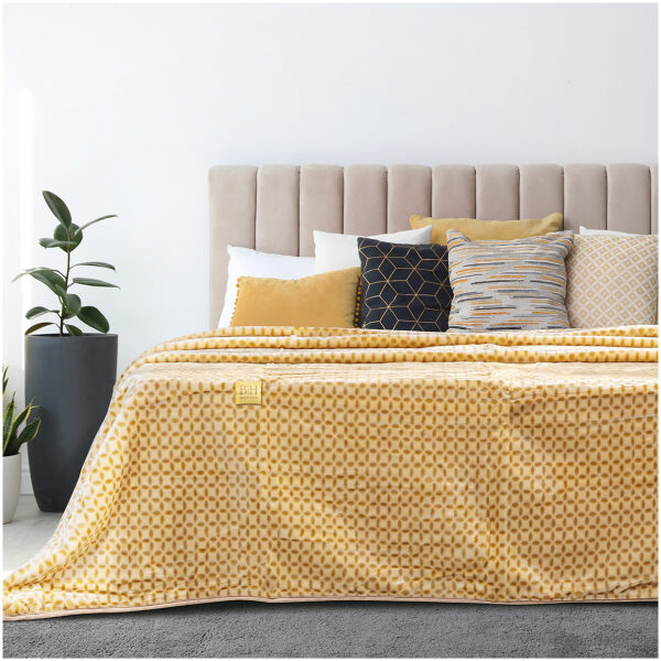 Single blanket 160x220 Beauty Home Art 11000 yellow