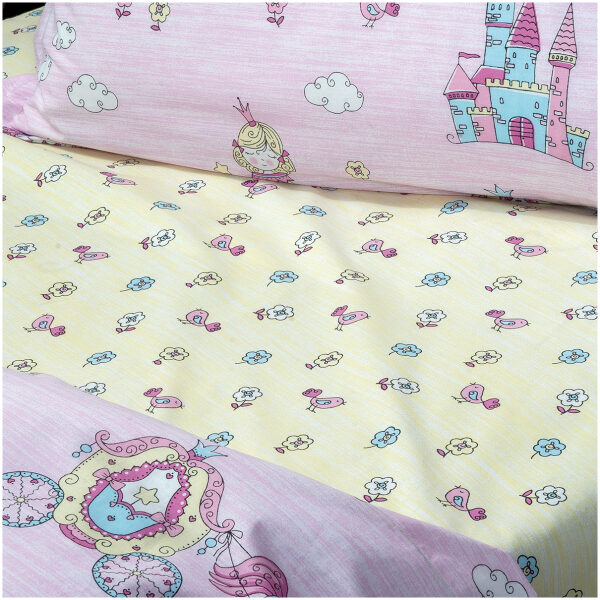 Bed sheet set Beauty Home Tale Art 6171 Pink Yellow