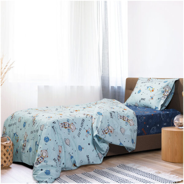 Bed sheet set Beauty Home Space Art 6170 Light blue Blue