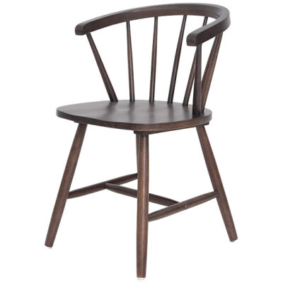 Καρέκλα τραπεζαρίας Deborah (54x52x77cm) από rubberwood (ξύλο από δέντρο καουτσούκ) σε καφέ χρώμα και επιπλέον στήριξη H στα πόδια. Χρειάζεται συναρμολόγηση. Συσκευασία 1 δέμα οι 2 καρέκλες.
