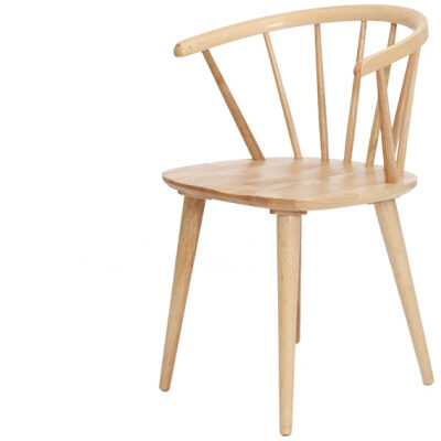 Καρέκλα τραπεζαρίας Wishing (54x52x77cm) από rubberwood (ξύλο από δέντρο καουτσούκ) σε φυσικό χρώμα. Χρειάζεται συναρμολόγηση. Συσκευασία 1 δέμα οι 2 καρέκλες.