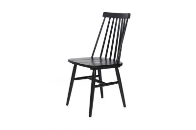 Καρέκλα τραπεζαρίας Kristie (42x52x87cm) από rubberwood (ξύλο από δέντρο καουτσούκ) σε μαύρο χρώμα. Χρειάζεται συναρμολόγηση. Συσκευασία 1 δέμα οι 2 καρέκλες.