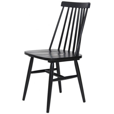 Καρέκλα τραπεζαρίας Kristie (42x52x87cm) από rubberwood (ξύλο από δέντρο καουτσούκ) σε μαύρο χρώμα. Χρειάζεται συναρμολόγηση. Συσκευασία 1 δέμα οι 2 καρέκλες.