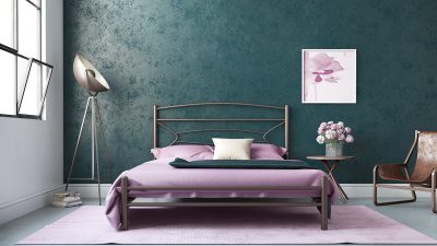 Metal double bed 140x200 Sam