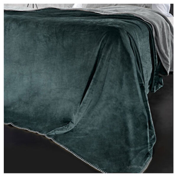Σετ κουβέρτα μονή 160x220 εκ. με μαξιλαροθήκη 45x45 εκ. Guy Laroche. Χρώμα: emerald. Υλικό: 100% flannel ultrasoft.
