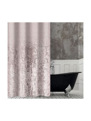 Κουρτίνα μπάνιου Guy Laroche Ysatis υφασμάτινη με Τρουκς 180x190 cm. Χρώμα: ροζ. Αδιαβροχοποιημένο ύφασμα με σύνθεση 100% πολυεστέρα.