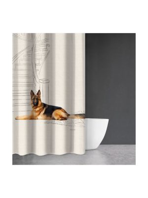 Κουρτίνα μπάνιου Animals 213 αδιάβροχη με μοντέρνο σχέδιο από την εταιρία Saint Clair. Διαστάσεις: 180x200cm. Κατασκευασμένη από 100% πολυεστέρα που την καθιστά εξαιρετικά ανθεκτική.