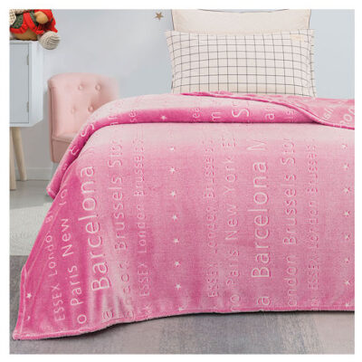Κουβέρτα fleece φωσφορίζουσα Beauty Home Art 6134 Ροζ. Η κουβέρτα Flash-Fleece κατασκευάζεται από μαλακό φλις και φωσφορίζει στο σκοτάδι για να σας παρέχει ζεστασιά κάθε βράδυ.