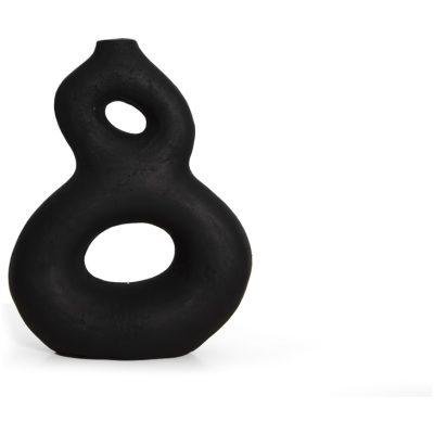 Διακοσμητικό Βάζο Bion Black (32x11x41.5cm) από πηλό σε μαύρο χρώμα. Συσκευασία 1 δέμα ανά τεμάχιο.